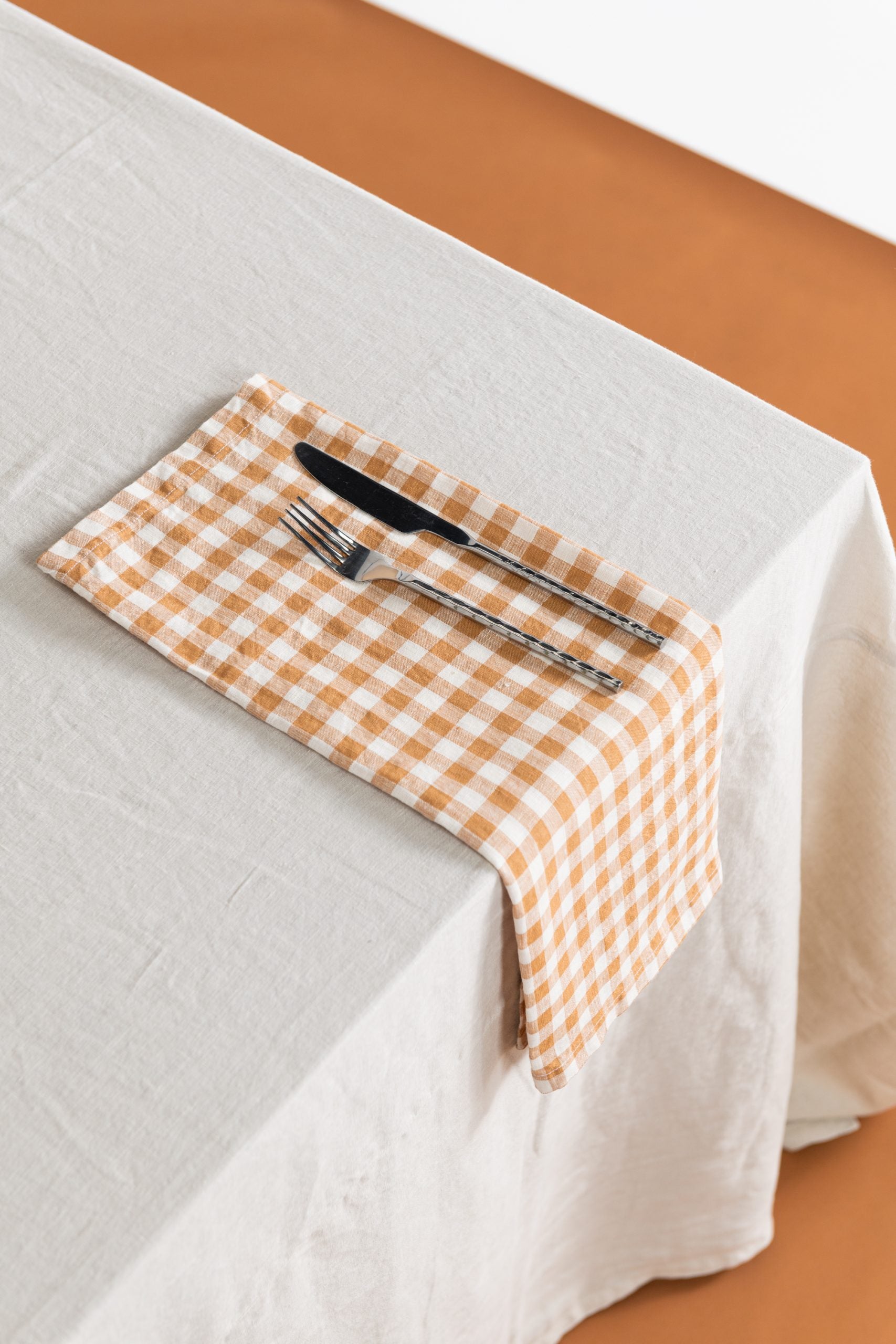 Napkin - Toffee Check image 0
