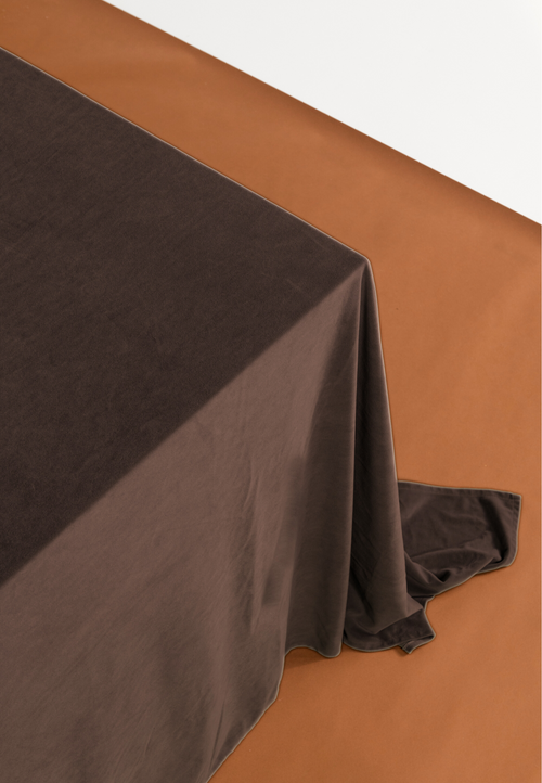 Rectangle Tablecloth - Velvet - Chocolate image 0