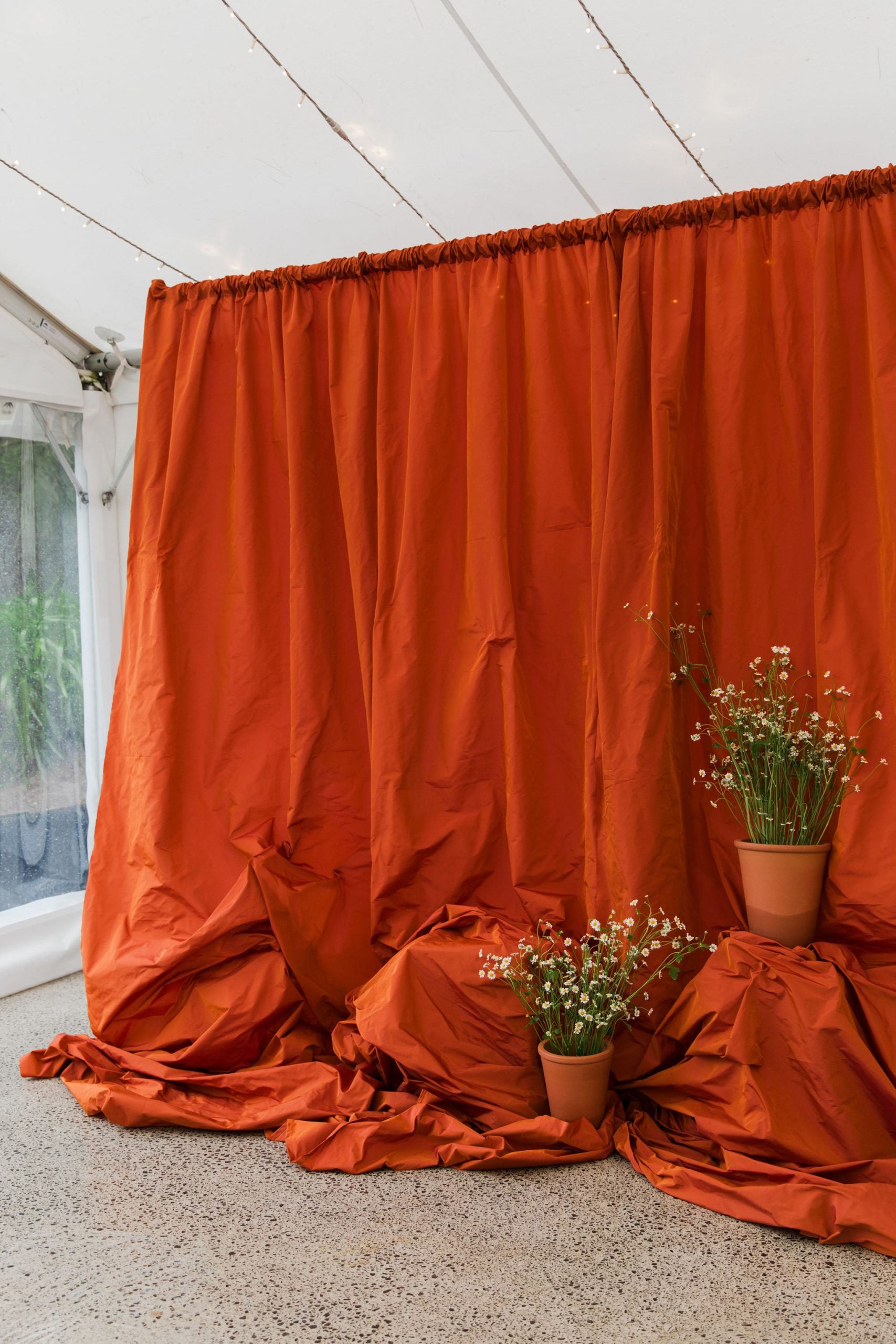 Drape - DIY - Rust/Red Two Tone Taffeta - 1.8M-2.4M x 1.8M-2.4M image 1