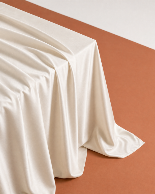 Rectangle Tablecloth - Ivory Matte Satin - 270cm x 400cm image 0