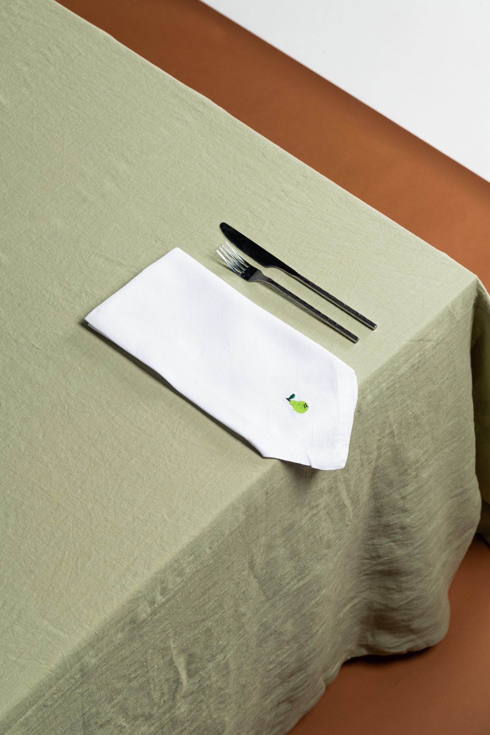 Napkin - White with Assorted Fruit Embroidery image 3