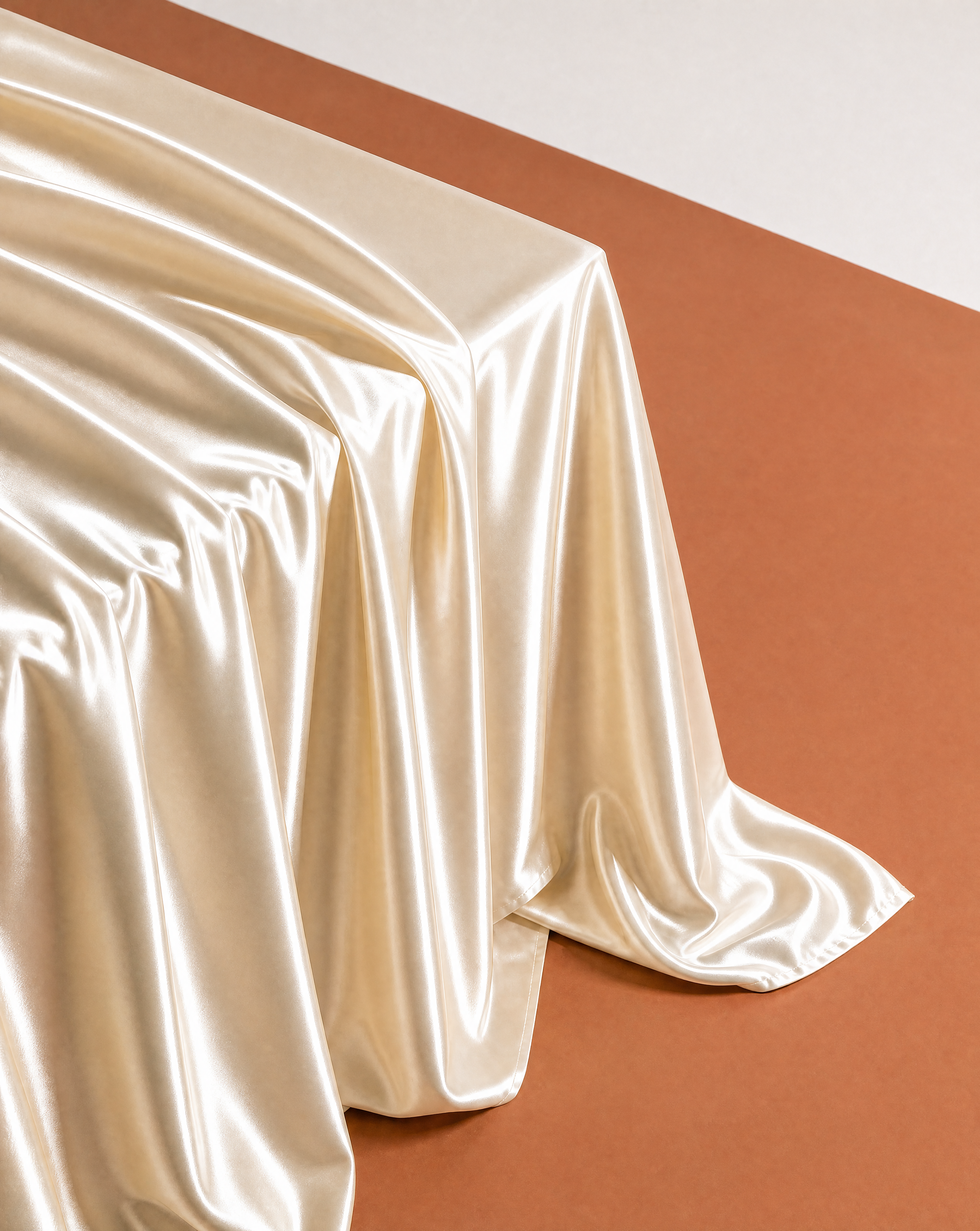 Rectangle Tablecloth - High Sheen Satin Butter - 270cm x 400cm image 0
