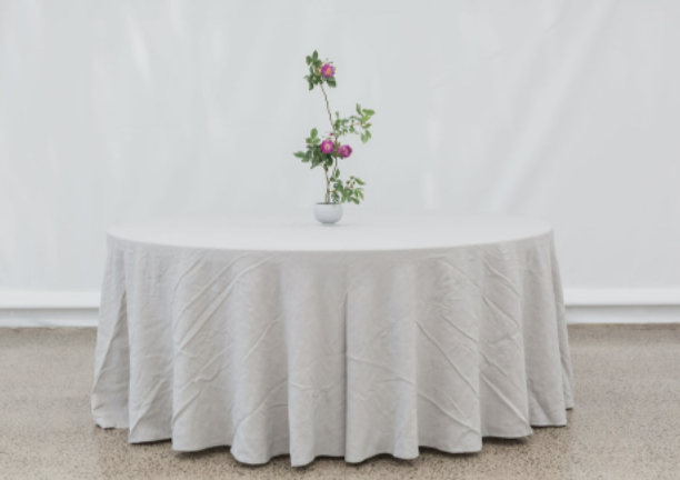 Round Tablecloth - Stone Grey image 0