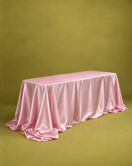 Rectangle Tablecloth - Pink Satin
