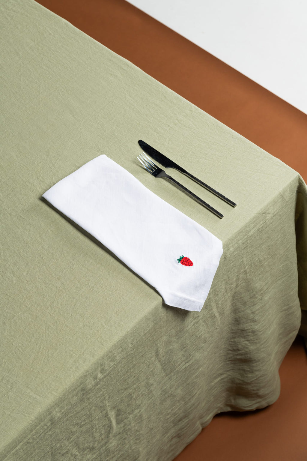 Napkin - White with Assorted Fruit Embroidery image 0