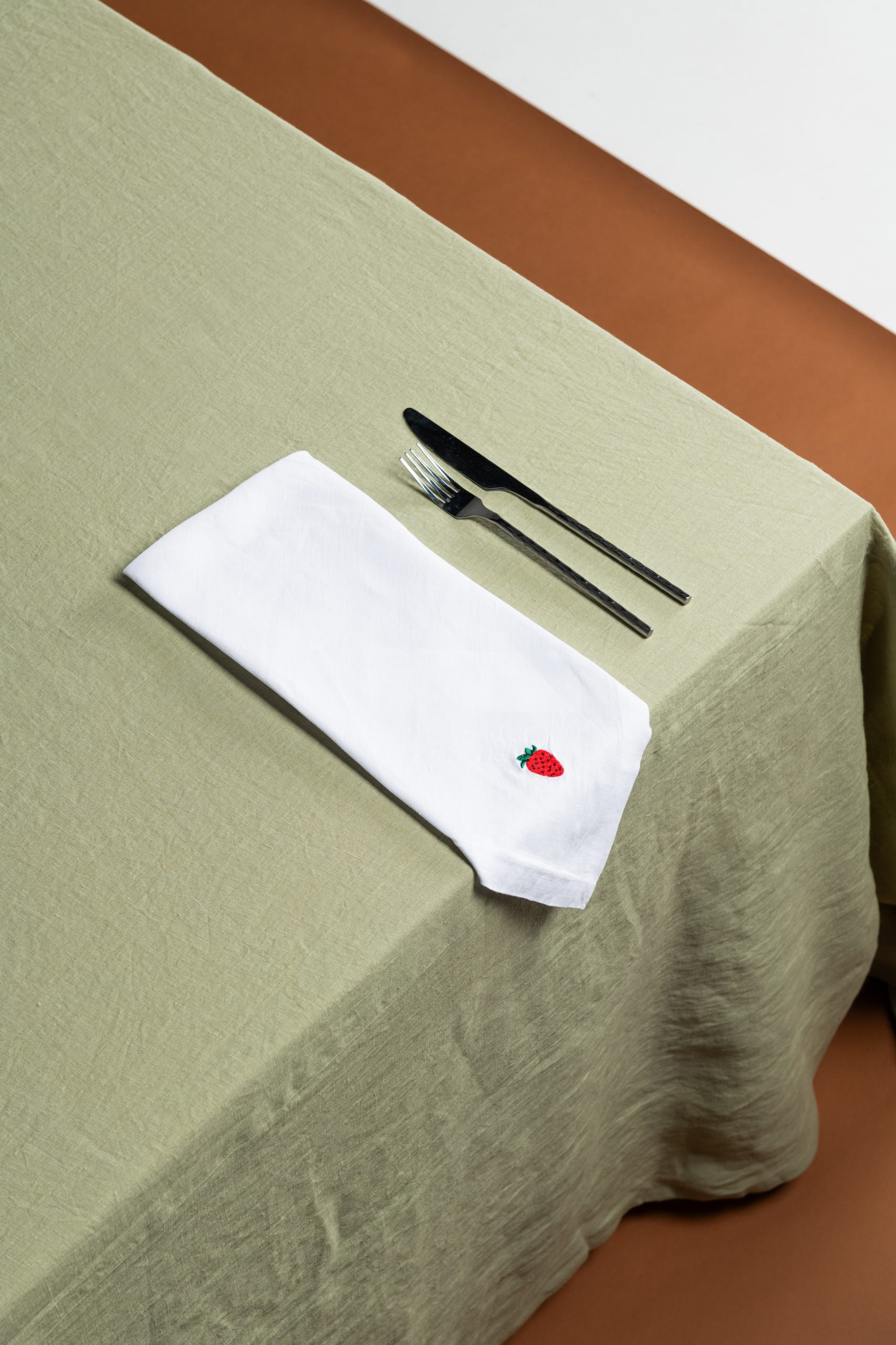 Napkin - White with Assorted Fruit Embroidery image 0