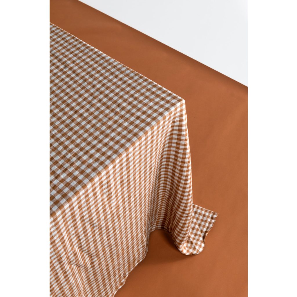 Rectangle Tablecloth – Cinnamon Check