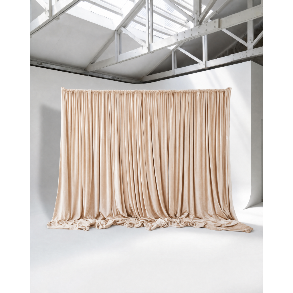 Drape – DIY- Ecru Velvet – 1.8M-3M x 1.8M-3M