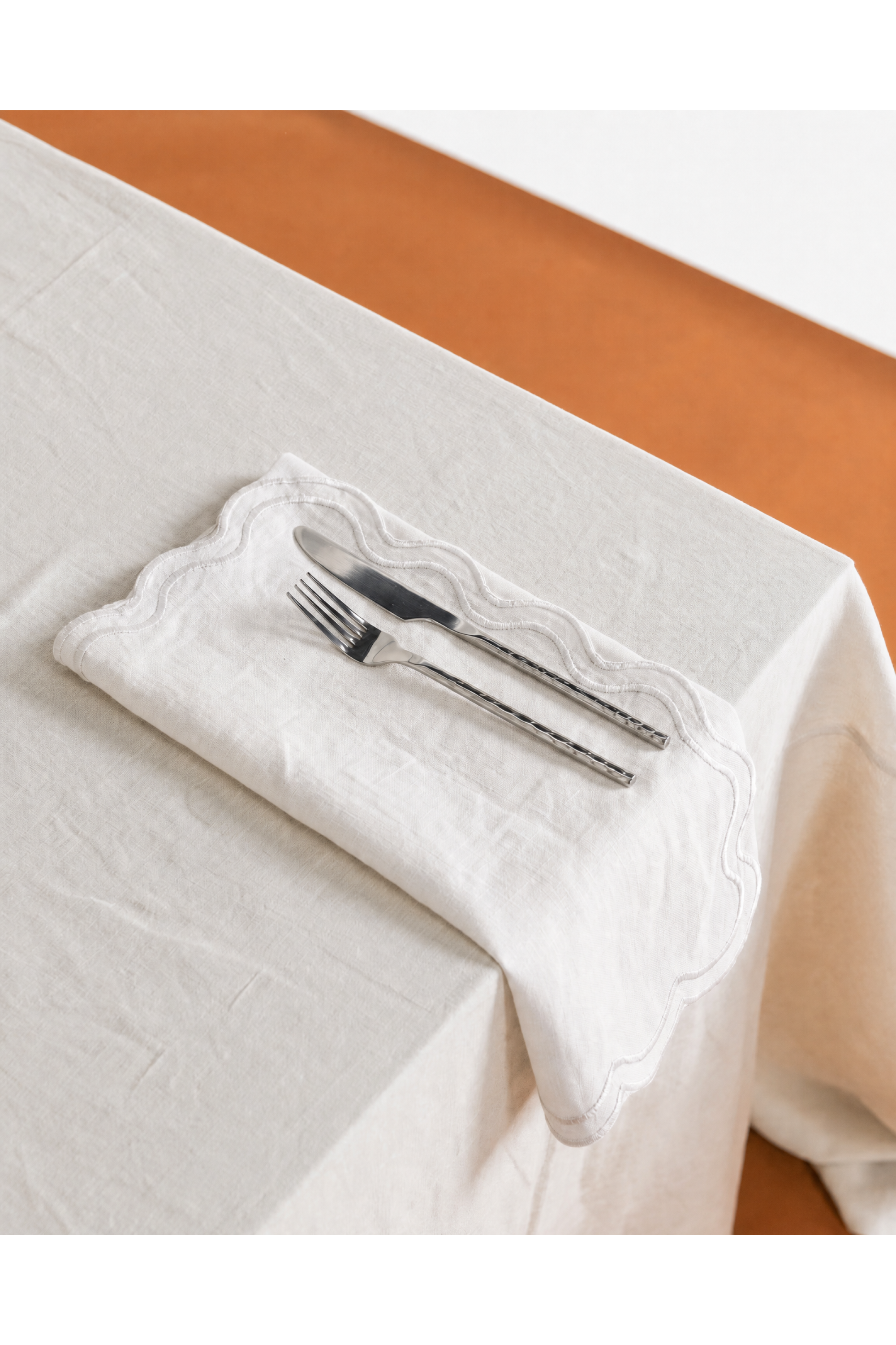 Round Tablecloth – Ivory Matte Satin – 330cm Diameter 6