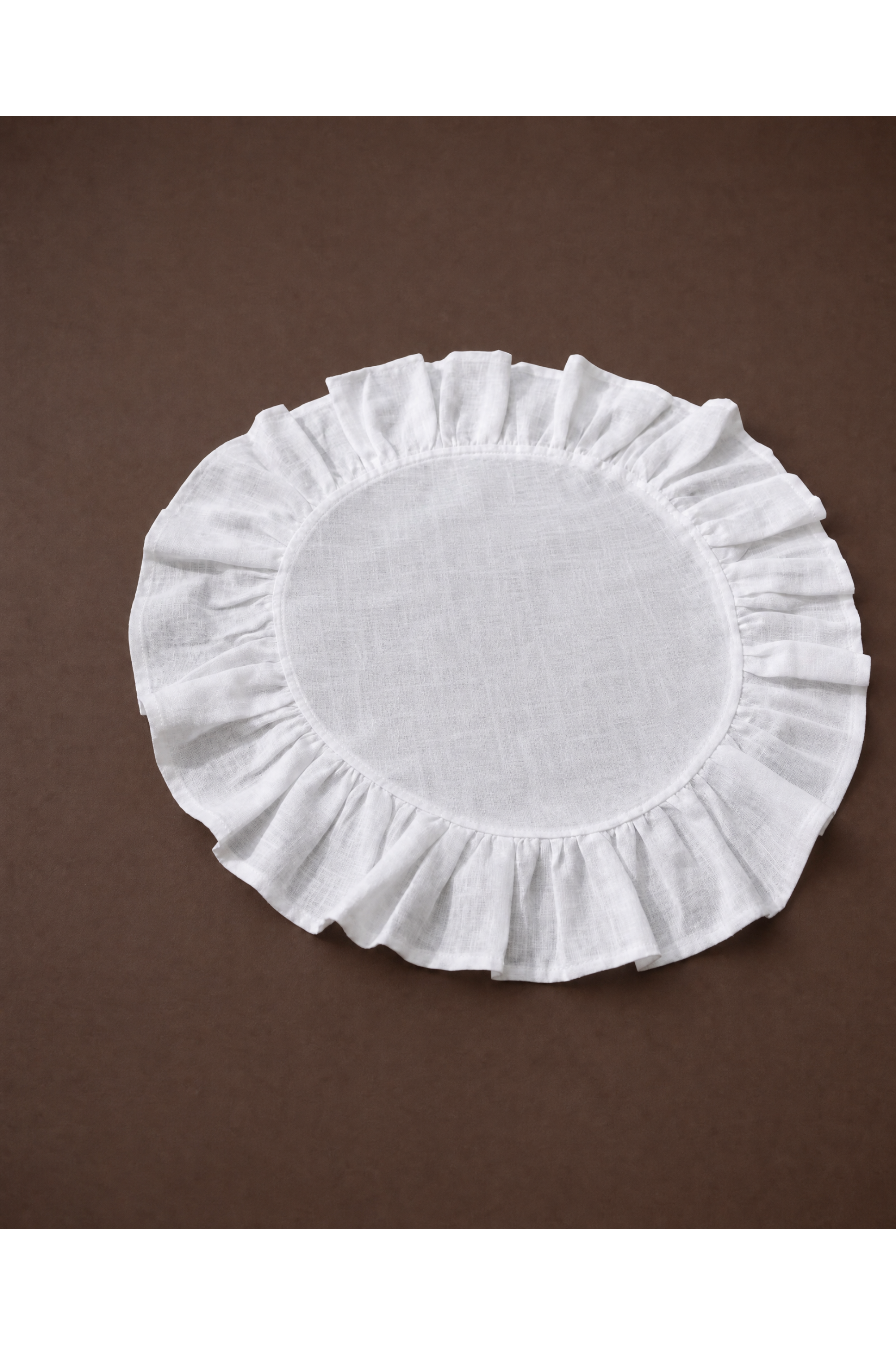 Placemat – Frill Hem – Blue & White Stripe 2