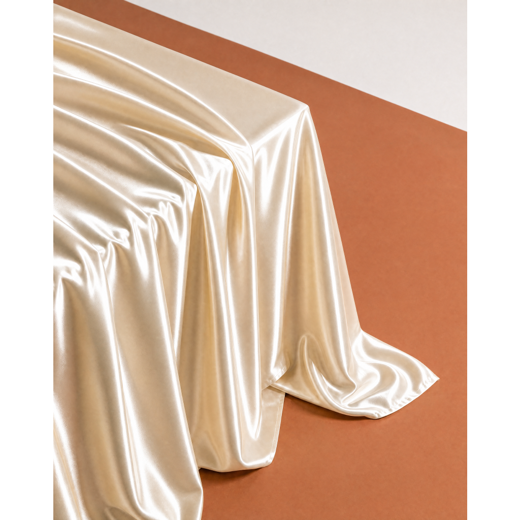 Rectangle Tablecloth – High Sheen Satin Butter – 270cm x 400cm