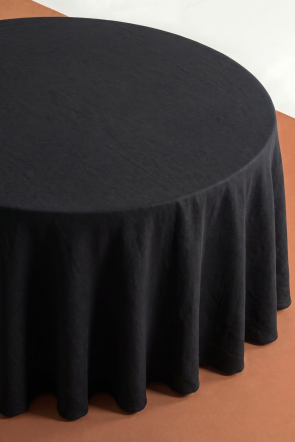 TBLE Black Linen Round