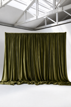 TBLE Olive Velvet Drape