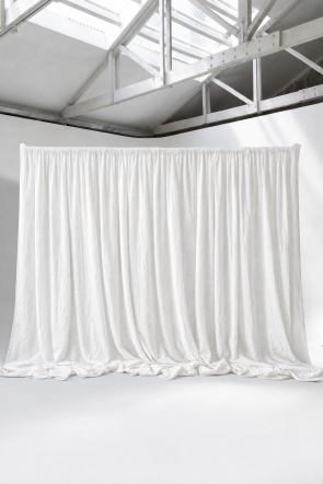 TBLE White Linen Drape